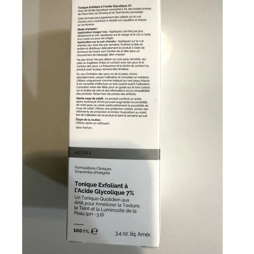 2 NEW w/ Box The Ordinary Glycolic Acid 7% Exfoliating Toner 100ml 3.4oz AHA NWT